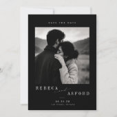 高級感のあるモノクロ写真 セーブザデート (正面)