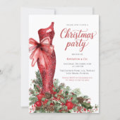高級感のある会社のクリスマスパーティー 招待状 (正面)