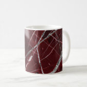高級感のある光沢紅大理石 コーヒーマグカップ (正面右)