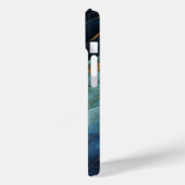 高級感のある孔雀の羽のゴールドモノグラム Case-Mate iPhoneケース (裏面 / 左)