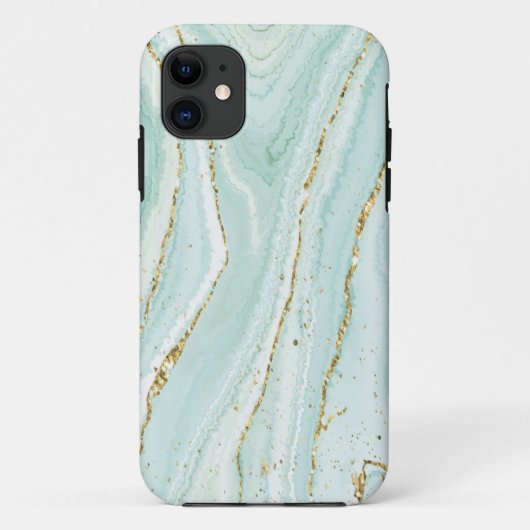 高級感のある手描きの液状大理石デザインと輝き Case-Mate iPhoneケース (裏面)