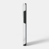 高級感のある白い大理石のテクスチャ iPhoneケース (左側面)