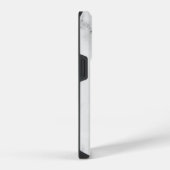 高級感のある白い大理石のテクスチャ iPhoneケース (右側面)