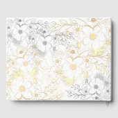 高級感のある紫の花とゴールドの結婚式  ゲストブック (裏面)