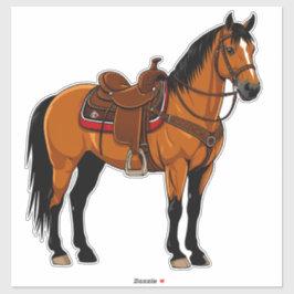 🐴 高級感のある茶色の馬の馬術インテリアデコレーション ✨ シール