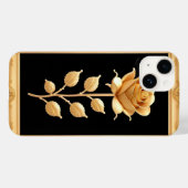 高級感のある装飾が施されたゴールデンローズ Case-Mate iPhoneケース (裏面 (横))
