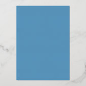 高級感のある青いフォーマルな結婚式の招待状 箔招待状 (裏面)