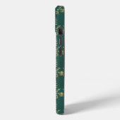 高級感のある青緑の金の蜂のリースグリッドのキリスト教 Case-Mate iPhoneケース (裏面 / 左)