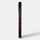 高級感のある革のテクスチャー iPhoneケース (左側面)