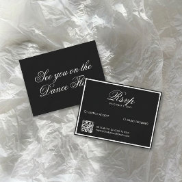 高級感のある黒い結婚式QRコード 出欠カード