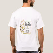 高級感のある黒と金の差出人ラベル Tシャツ (裏面)