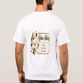 高級感のある黒と金の差出人ラベル Tシャツ (裏面)
