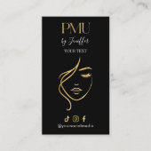 高級感のある黒と金のPMUアポイントメントカード 予約カード (正面)