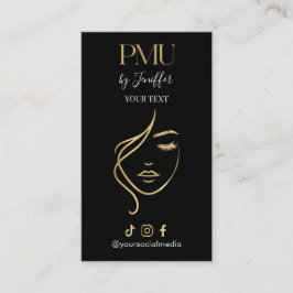 高級感のある黒と金のPMUアポイントメントカード 予約カード