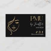 高級感のある黒と金のPMUアポイントメントカード 予約カード (正面)