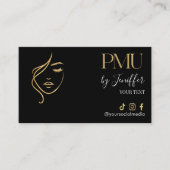 高級感のある黒と金のPMUアポイントメントカード 予約カード (正面)