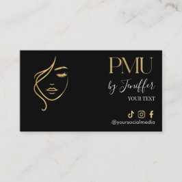 高級感のある黒と金のPMUアポイントメントカード 予約カード