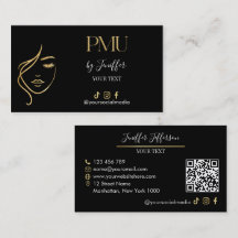 高級感のある黒と金のPMUビジネスカード