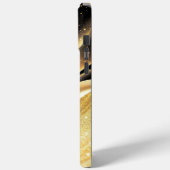 高級感のある黒地に金の真珠の文字が入ったiPhoneケース Case-Mate iPhoneケース (裏面 / 左)