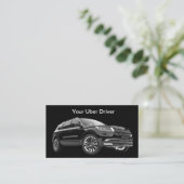 高級感のあるUberドライバーの名刺 名刺 (スタンド正面)