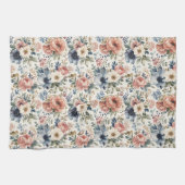 高級感漂う手描き水彩の花の房 キッチンタオル (横)