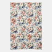 高級感漂う手描き水彩の花の房 キッチンタオル (縦)