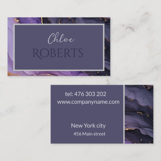 高級抽象芸術モダン背景大理石 名刺 (正面/裏面)