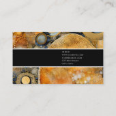 高級抽象芸術化石金ゴールドエレガントユニーク岩 名刺 (裏面)