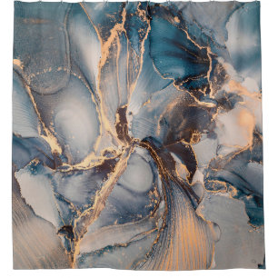 高級抽象芸術流絵画体アート シャワーカーテン