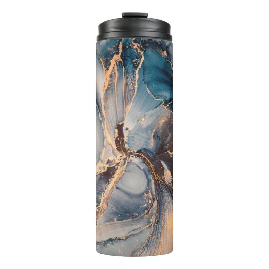 高級抽象芸術流絵画体アート タンブラー (正面)