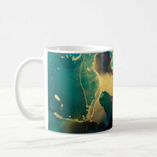 高級抽象芸術流絵画体芸術の背景 コーヒーマグカップ (左)