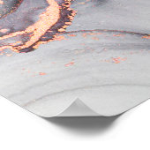 高級抽象芸術流絵画液アートのアルコールインク ポスター (角)