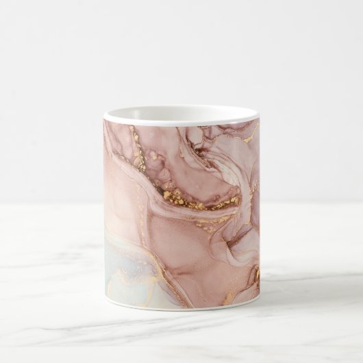 高級抽象芸術液アルコールインク コーヒーマグカップ (中央)