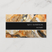 高級抽象芸術液体金ゴールドエレガントユニーク岩 名刺 (正面)