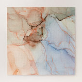 高級抽象芸術：アルコールインクアート ジグソーパズル (横)