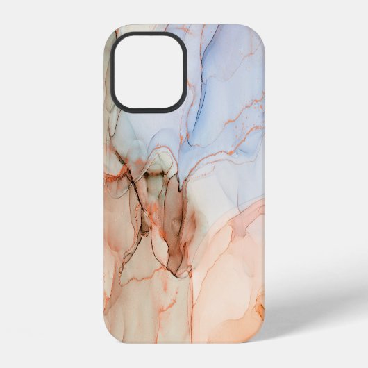 高級抽象芸術:アルコールインクアート iPhoneケース (裏面)