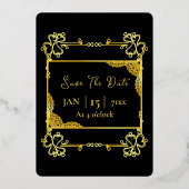 高級招待状カードゴールドフォイル用テンプレート 箔招待状 (裏面)