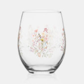 高級春ワイルドフラワーバタフライバラガーデン ステムなしワイングラス (左)