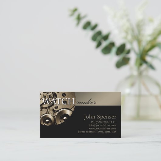 高級時計製造の名刺 名刺 (スタンド正面)