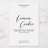 高級書道スタイルカスタムマットキャンドルラベル フードラベル (シングルラベル)