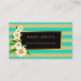 高級最高の人気があるターコイズ金ゴールドグリッター 名刺