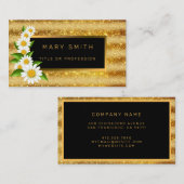 高級最高の人気がある金ゴールドグリッター 名刺 (正面/裏面)