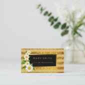 高級最高の人気がある金ゴールドグリッター 名刺 (スタンド正面)