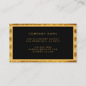 高級最高の人気がある金ゴールドグリッター 名刺 (裏面)