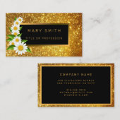 高級最高の人気がある金ゴールドグリッター 名刺 (正面/裏面)