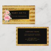 高級最高の人気がある金ゴールドグリッター 名刺 (正面/裏面)