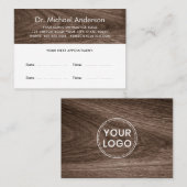 高級木材アポイントメントカードとカスタム 予約カード (正面/裏面)