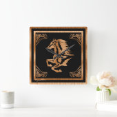 高級木馬 スクエア壁時計 (ホーム)