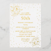 高級本箔50回結婚記念日 箔招待状 (正面)