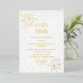 高級本箔50回結婚記念日 箔招待状 (立ち正面)